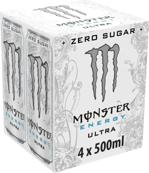 Monster Energy Ultra Zero Sugar Energidryck 4x50cl