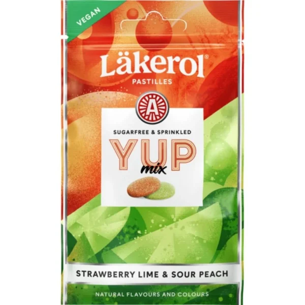 Läkerol YUP Mix Sour Peach & Strawberry Lime