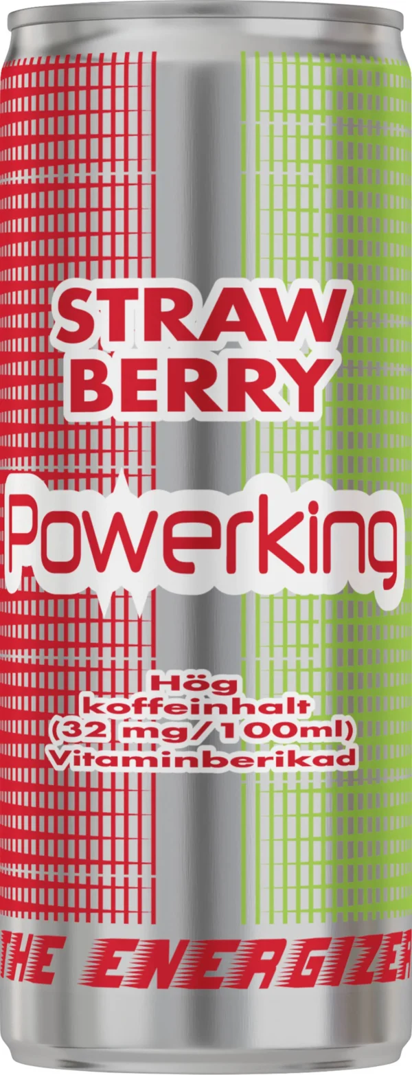 POWERKING Strawberry 25 cl - Energidryck