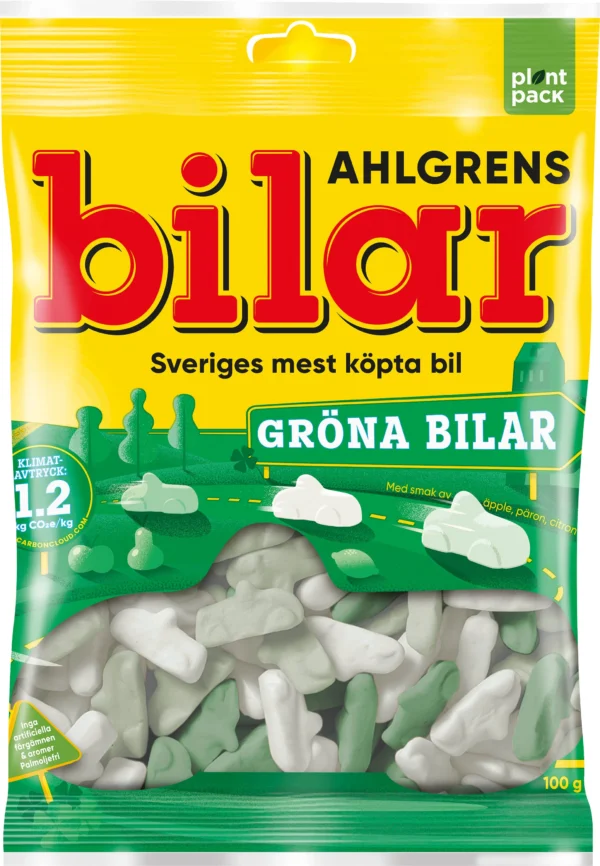Ahlgrens Bilar Gröna Bilar 100 g