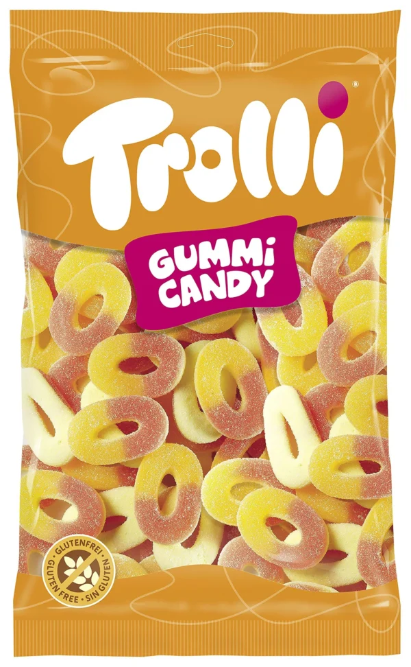 TROLLI PERSIKORINGAR - 1 kg