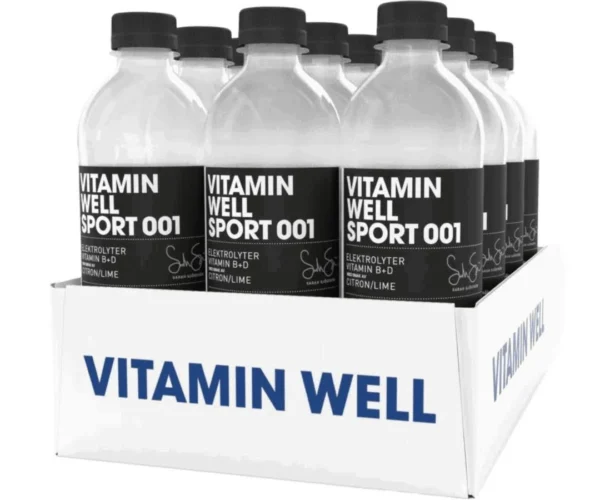 12 x Vitamin Well - 500ml, Sport 001 Lemon/Lime