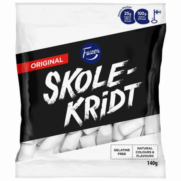 Fazer Skolekridt Original Lakrits 140g