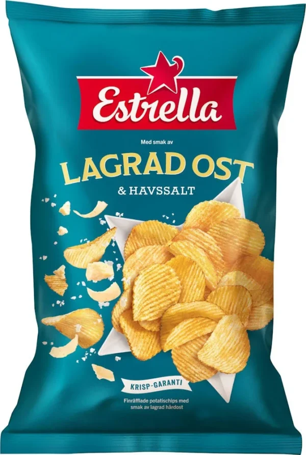 Estrella Parmesan & Havssalt chips - 275 g