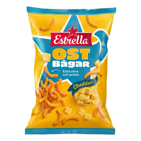 Estrella Ostbågar Extra Stora Cheddar - 210 g