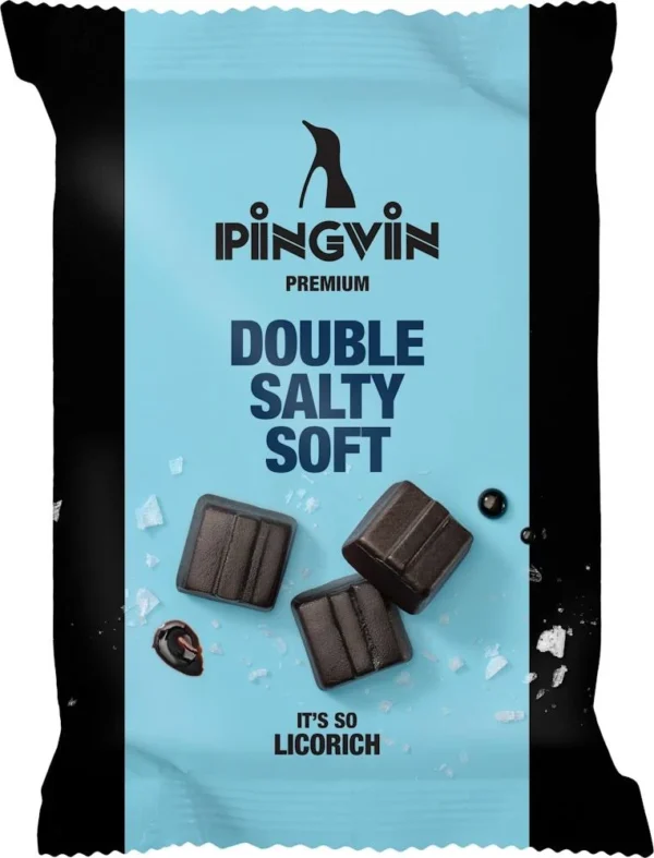 Pingvin Double Salty Soft Lakrits 90g