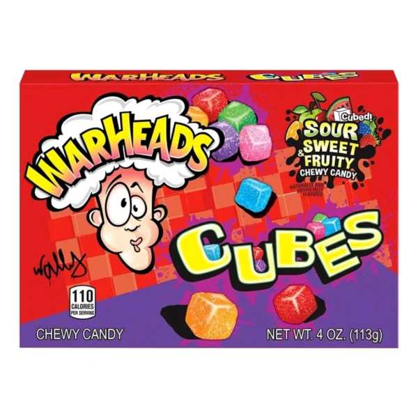 Warheads Sour Chewy Cubes - 113 gram