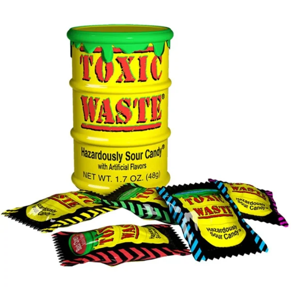 Toxic Waste Yellow Sour Candy Drum 42g