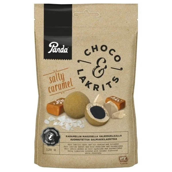 Panda Choco Lakrits Salty Caramel 120 g - Godis hos Luxplus