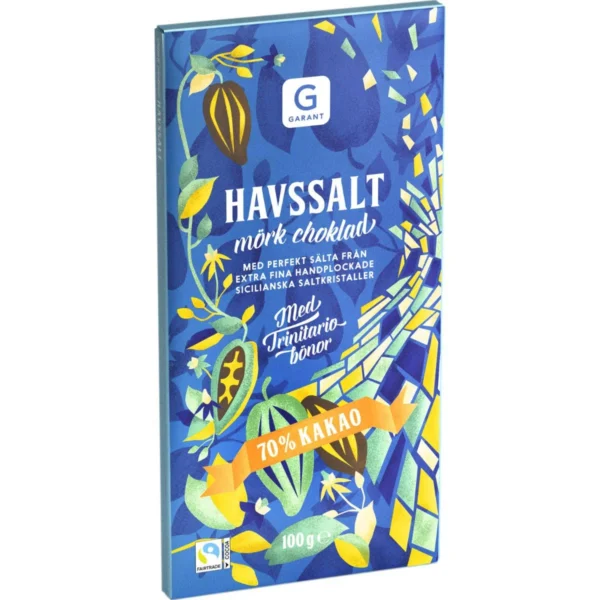 Garant Havssalt Mörk Choklad 70% Kakao 100g