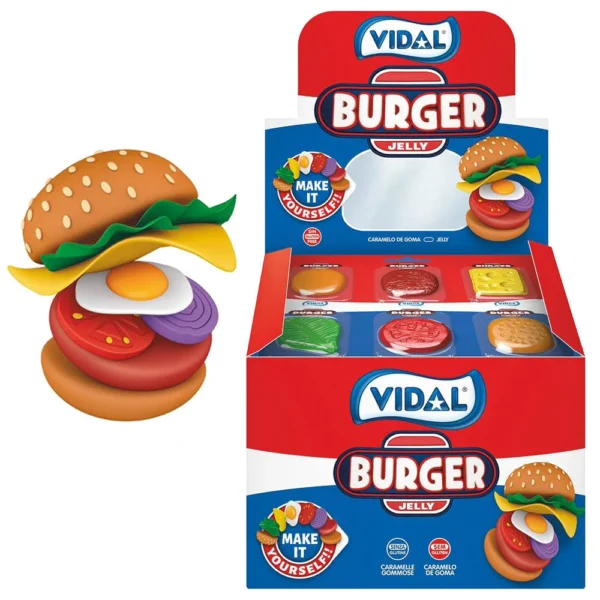 Vidal Burger Jelly 6-pack 66g