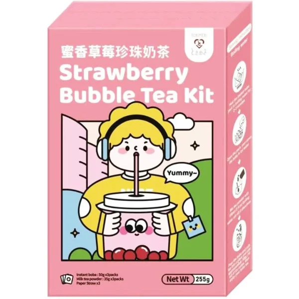 Tokimeki Bubble Tea Kit Strawberry - 3-pack