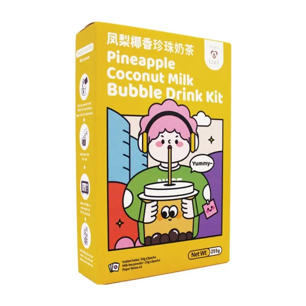 Tokimeki Pineapple Coconut Milk Bubble Drink Kit 3-pack 255g