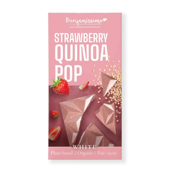 Benjamissimo Choklad Vit Jordgubb & Puffad Quinoa 60 g