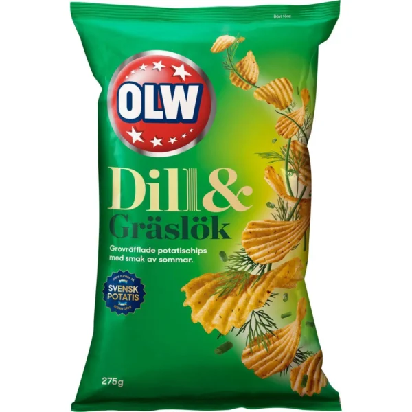 OLW Chips Dill & Gräslök 275 g