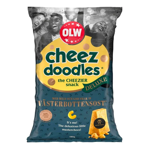 OLW Cheez Doodles Deluxe Västerbottensost - 120 gram