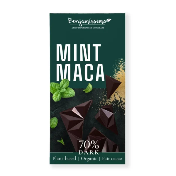 Benjamissimo Choklad Mörk 70% Mint & Maca 60 g