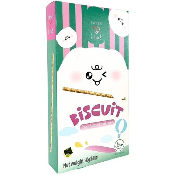 Tokimeki Biscuit Stick - Savoury Wasabi Seaweed Flavour 40g